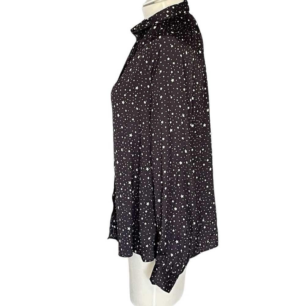 Urban Outfitters Blouse Navy With Stars Size S - Picture 4 of 7